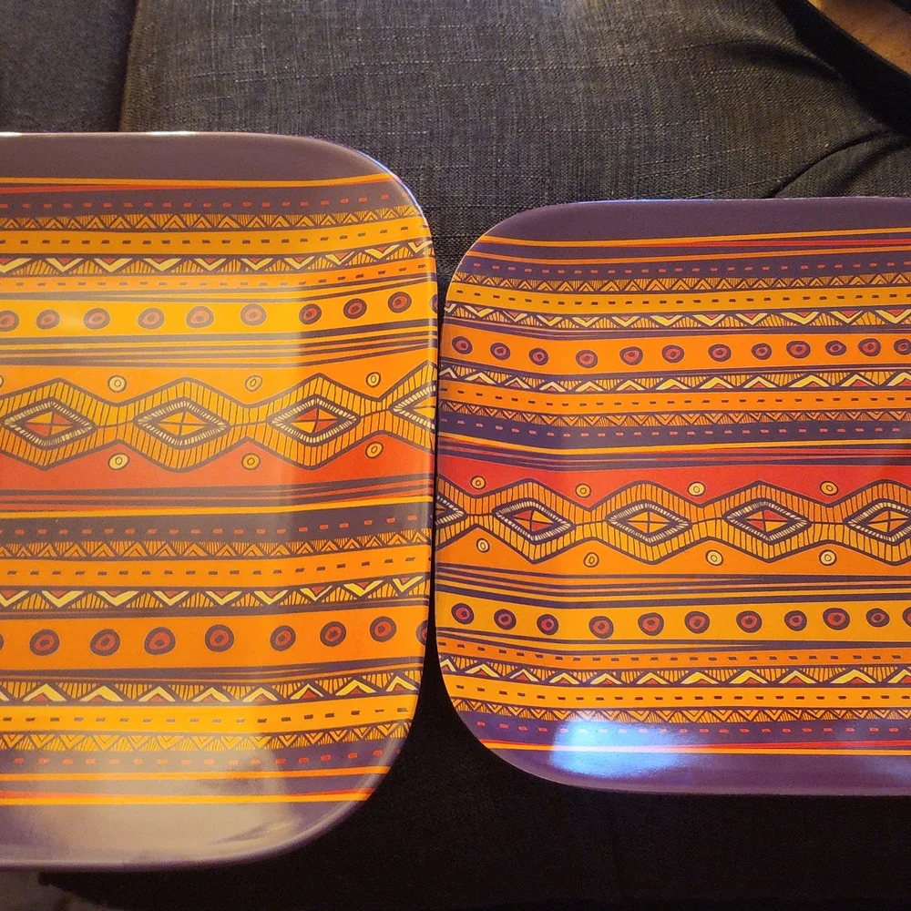 12pc Colorful Geometric Dinnerware Set - Picture 5 of 5